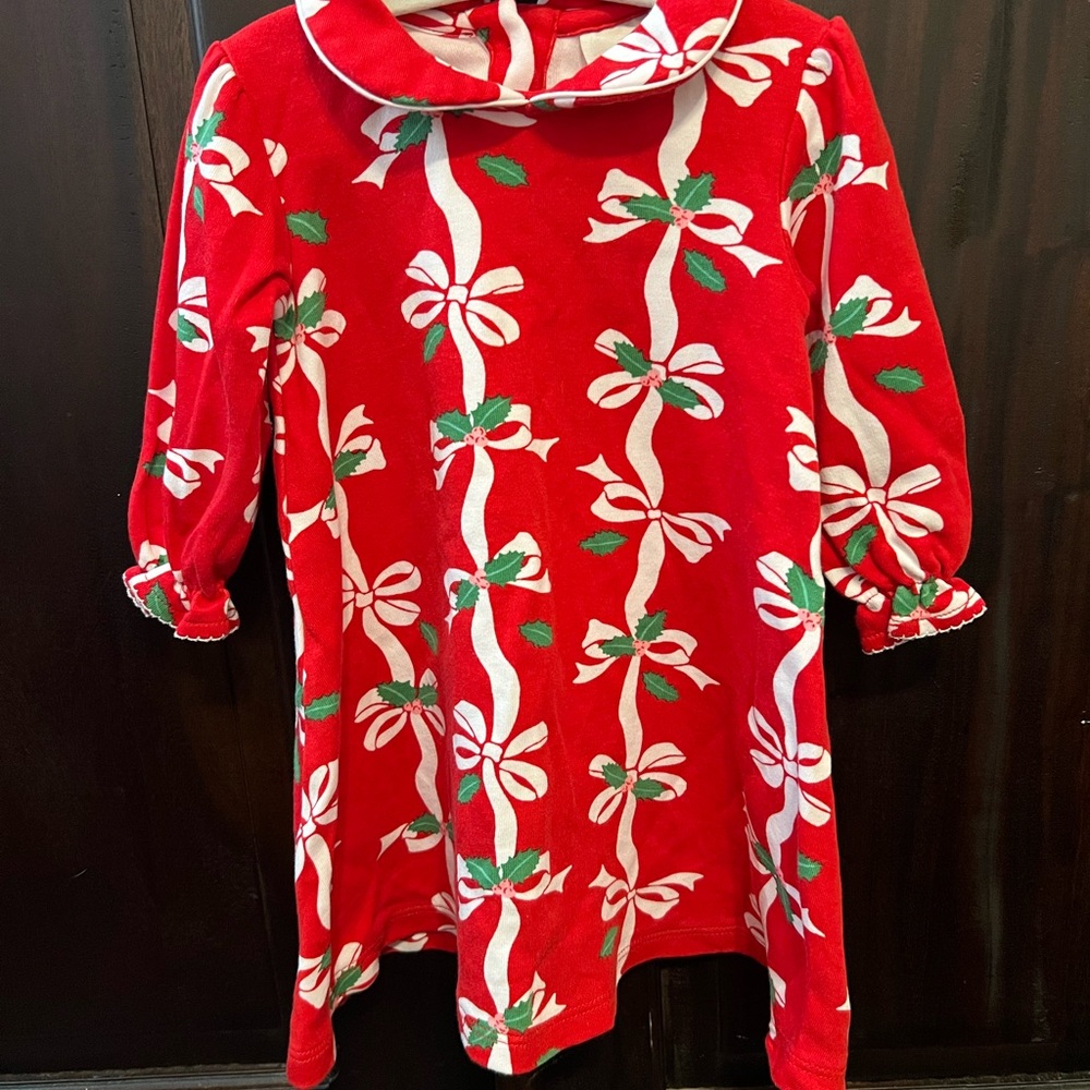 Red Floral Long Sleeve Dress